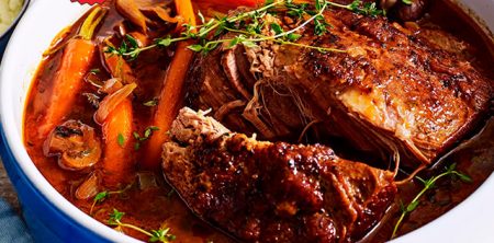 Slowly cooked beef